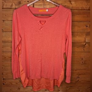 ❤️ ONE A Coral Long Sleeve Top Size M